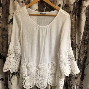White crochet top